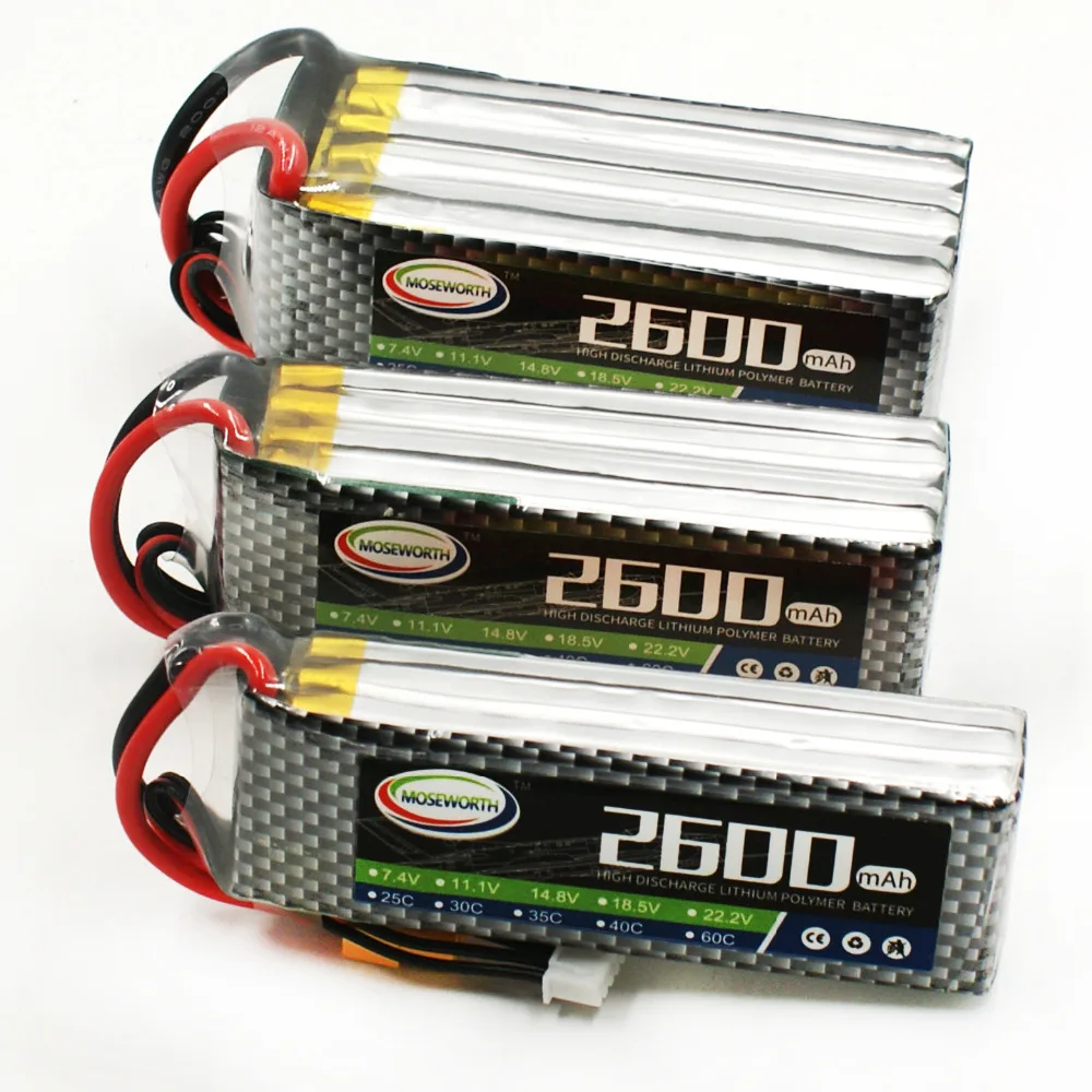 4S батарея 14,8 V 2600mAh 30C Lipo для радиоуправляемого квадрокоптера, вертолета, дрона, лодки, самолета, автомобиля, танка, игрушки с дистанционным управлением, литиевая батарея