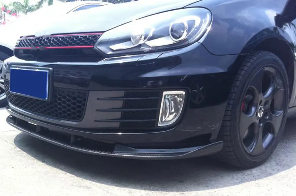 Углеродное волокно/FRP передний бампер спойлер сплиттеры для Volkswagen VW Golf 6 VI MK6 GTI 2010-2013