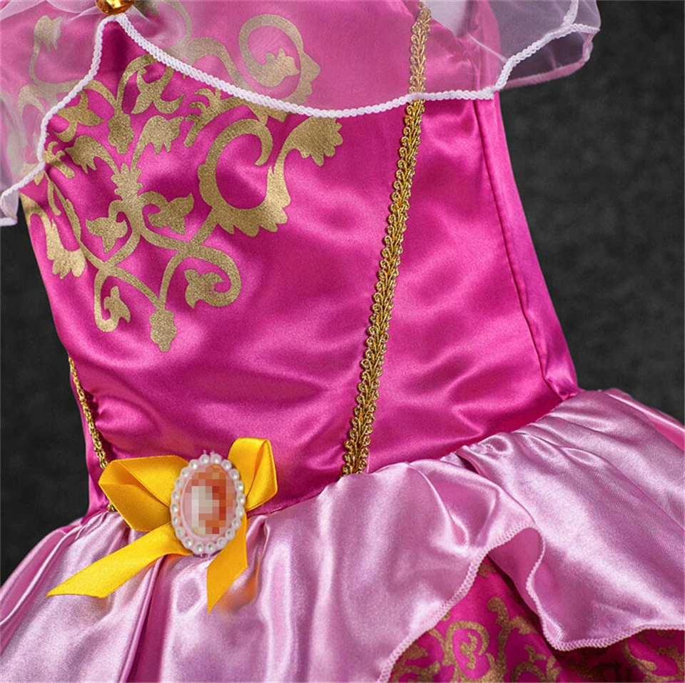 OTISBABY/нарядное платье для девочек в стиле Рапунцель детский летний костюм принцессы для костюмированной вечеринки детская белоснежная Золушка красавица, вечерние платья