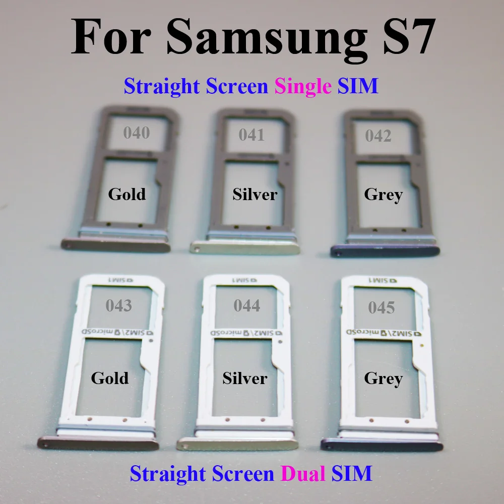 1pcs SIM Card Tray Slot Holder For Samsung Galaxy S7 Straight Screen