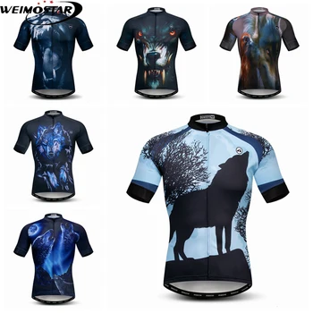 

Weimostar Animal Style Cycling Jersey Men Breathale MTB Bike Jersey Summer Quick Dry Racing Sport Cycling Clothing Bicycle Shirt