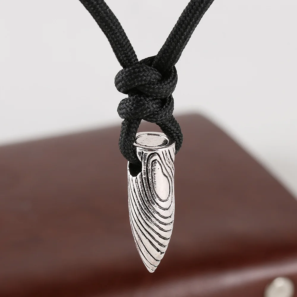 

1 PC NEW Cool Popular Simple Men Bullet Pendant Chain Necklace Retro Personality Movie Hero Charm Jewelry
