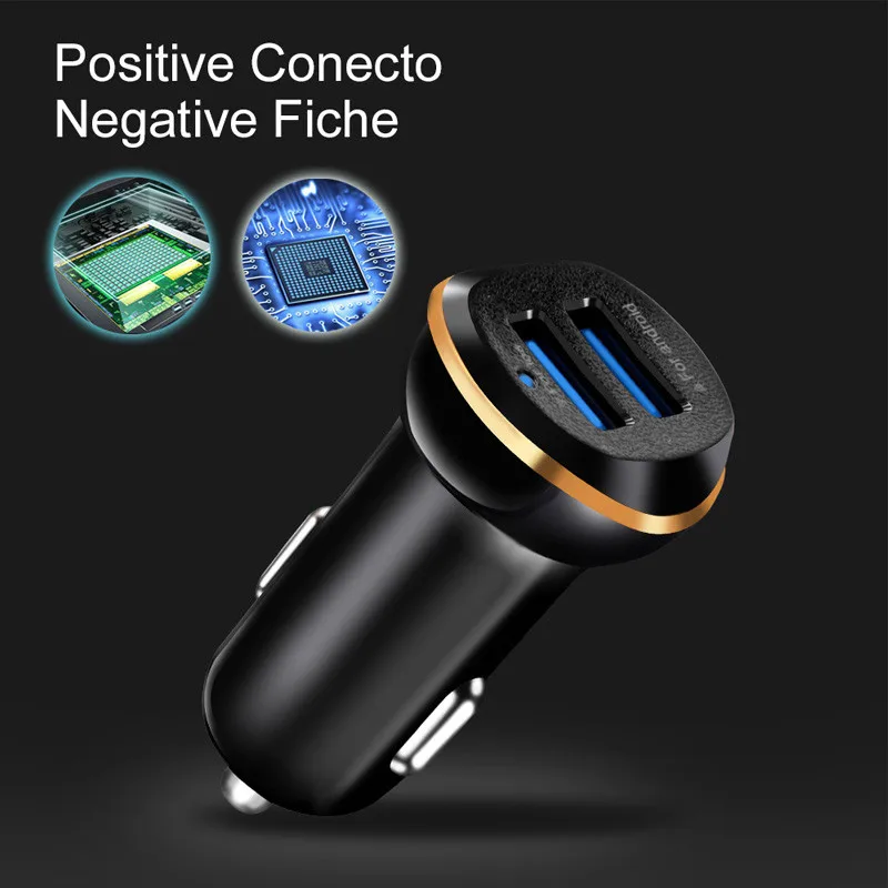 5 فولت 3.1A المزدوج USB شاحن سيارة السيارات تهمة سريع هاتف ذكي سيارة-شاحن التكيف ل Xiaomi فون 6 ثانية 7 8 X سامسونج S8 ايباد و أكثر