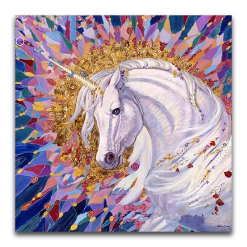 Yuhua 2 5D алмазная вышивка Anmial Единорог Вышивка крестиком DIY Алмазная Картина лошадь Алмазная мозаика, стразы домашний декор love - Цвет: 16