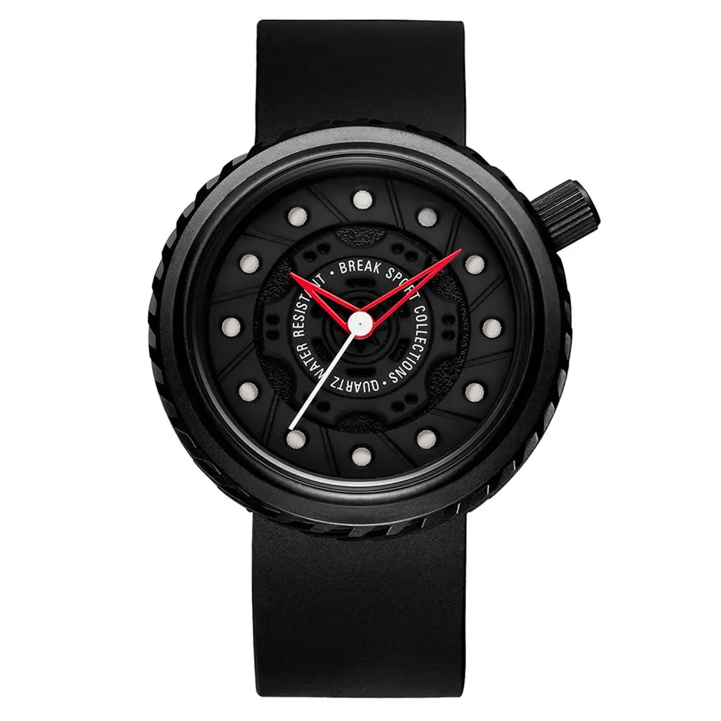 

BREAK Waterproof Rubber Strap Men's Wristwatches Casual Fashion Top Luxury Brand Cool Quartz Sport Watches