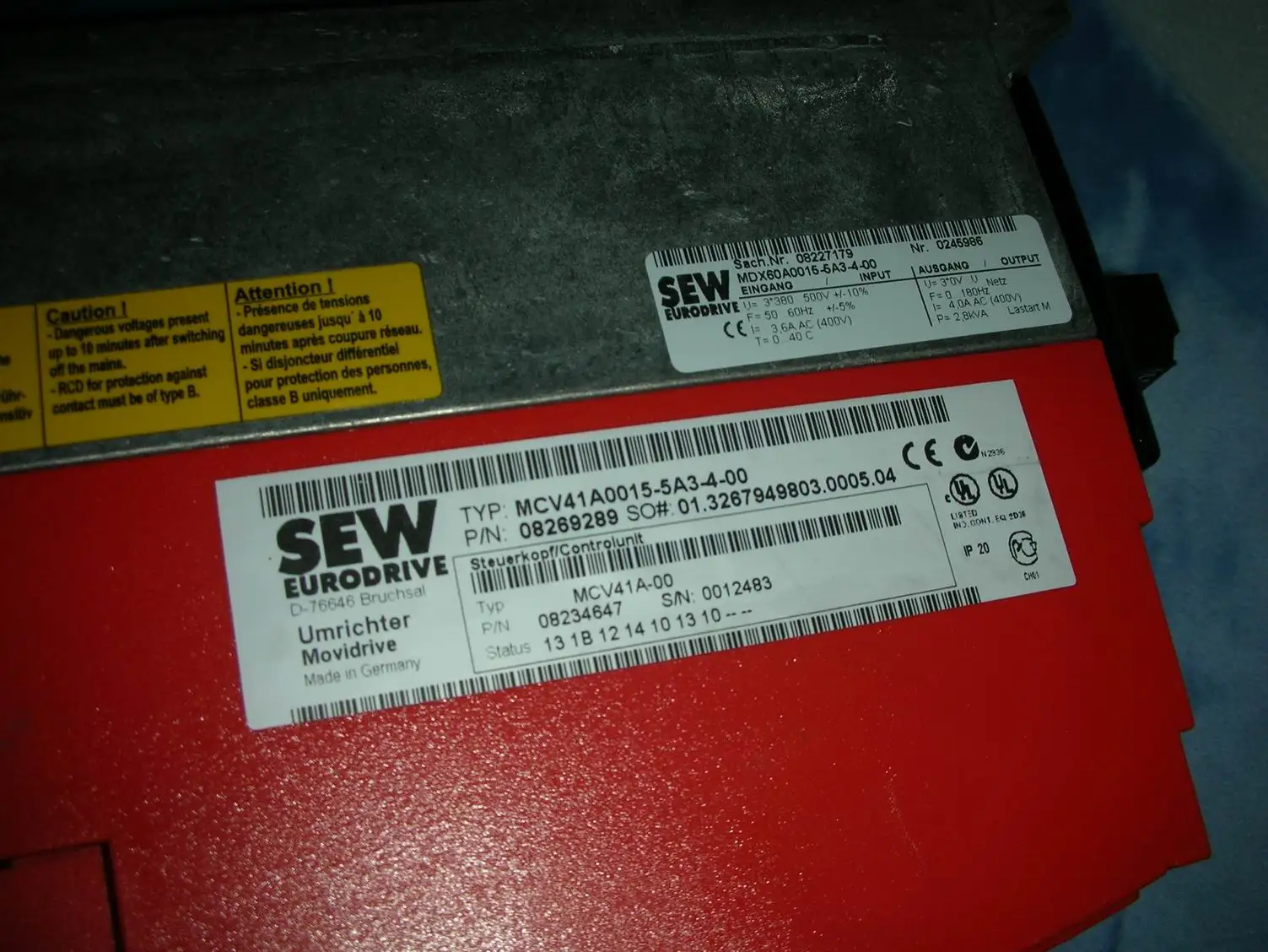 MCV41A0015-5A3-4-00/MDX60A0015-5A3-4-00
