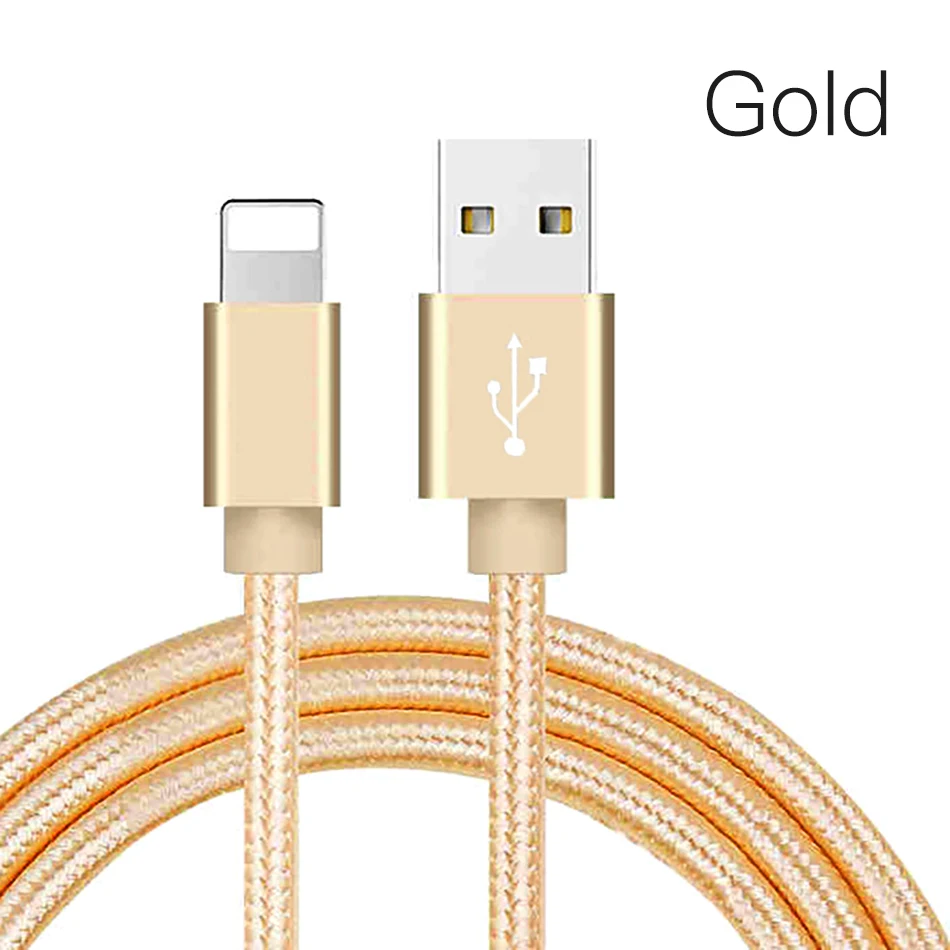 !ACCEZZ Nylon USB Charger Cable 2A For iPhone XR XS Max 7 8 6 6S 5S Ipad Mini Lighting Mobile Phone Data Fast Charge Cables Cord (11)