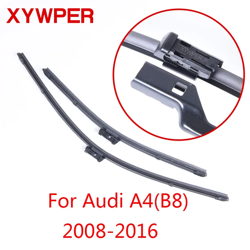 Щетки стеклоочистителя XYWPER для Audi A4 B5/B6/B8/B9 1995 1996 1997 1998 1999 2000- автомобильные аксессуары мягкие резиновые стеклоочистители - Цвет: Audi A4  B8