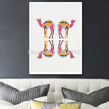 

Decorative Art Hand Painted Oil Painting On Canvas Living Room Home Decor Wall Paintings Colour Camel Animal Painting Pictures