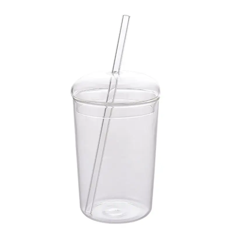 460 мл простой дизайн ледяной колы стеклянная кружка для кофе бутылка с соломинкой и крышкой посуда для напитков молоко смузи сок вода напиток чашка