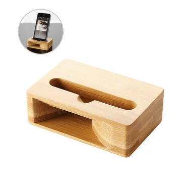 

Desktop Stand Support Mobile Phone Holder Desktop Multi-Function Wooden Loudspeaker Phone Stand Base Sound Amplifier Bamboo
