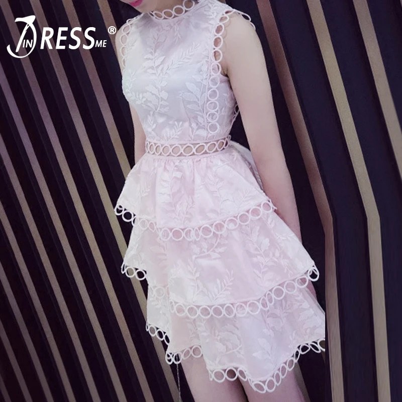 INDRESSME 2018 New Lace Sleeveless Print Dress Party Dresses Clearance AliExpress