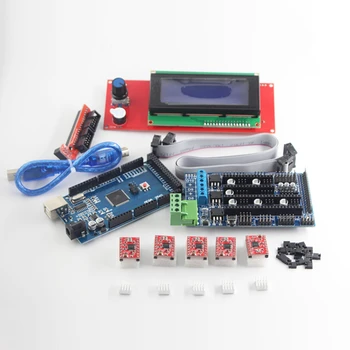 

3D Printer kit Mega 2560 R3 RAMPS 1.5 Controller 5pcs A4988 red Stepper Driver Module 2004 controller for 3D printer parts