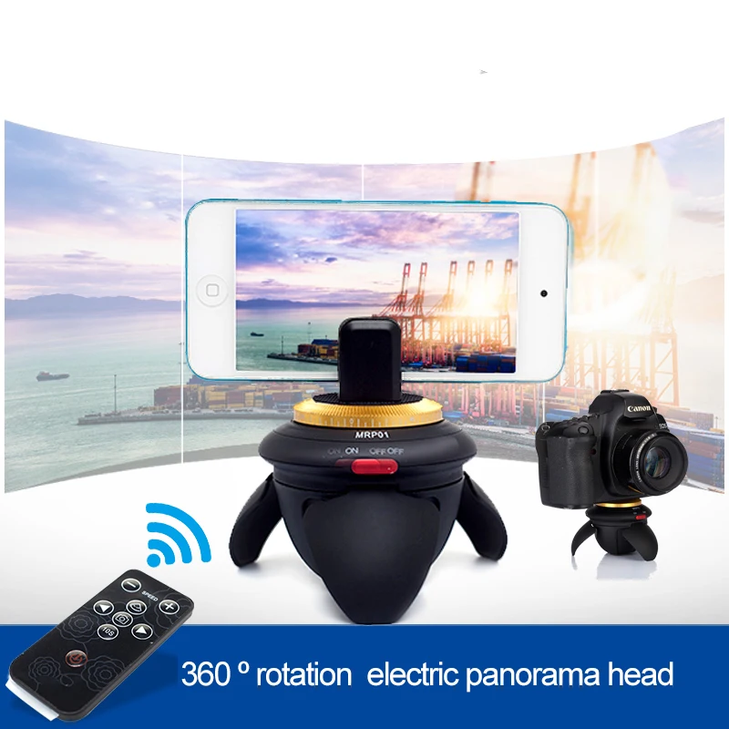 MRP01 Mini 360 Rotation Time Lapse Electric Panorama Tripod Head for GoPro Action Camera Selfie Stick Smartphones | Электроника