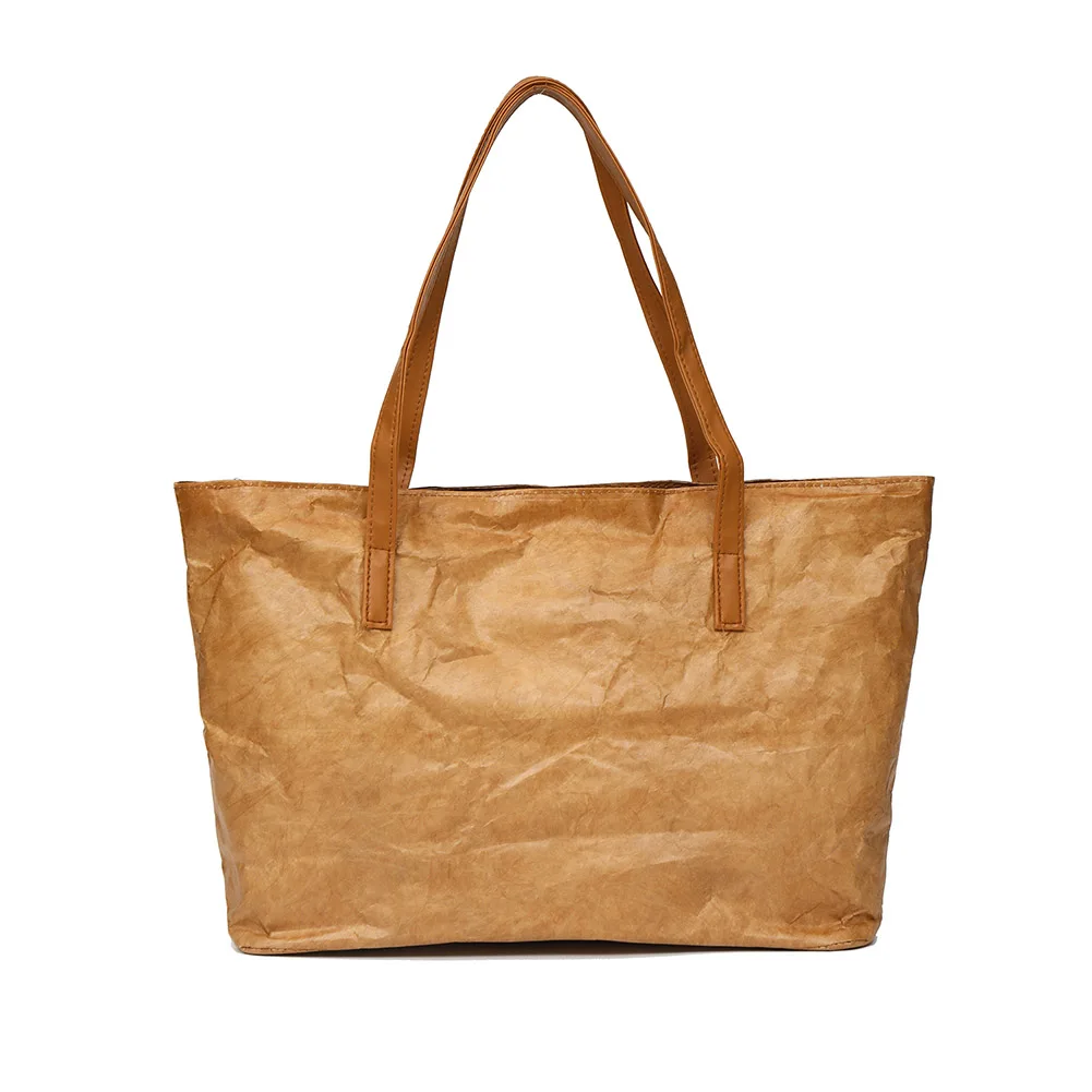 

Woman Handbags Unique Kraft Paper Tote Retro Simple Style Women Elegant Tote Bag MSJ99
