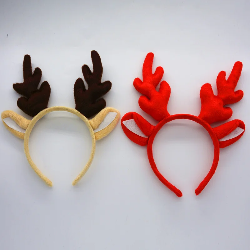 Детская повязка на голову с рогом оленьих рогов для мальчиков и девочек, детские аксессуары для костюмированной вечеринки, вечерние рождественские головные уборы