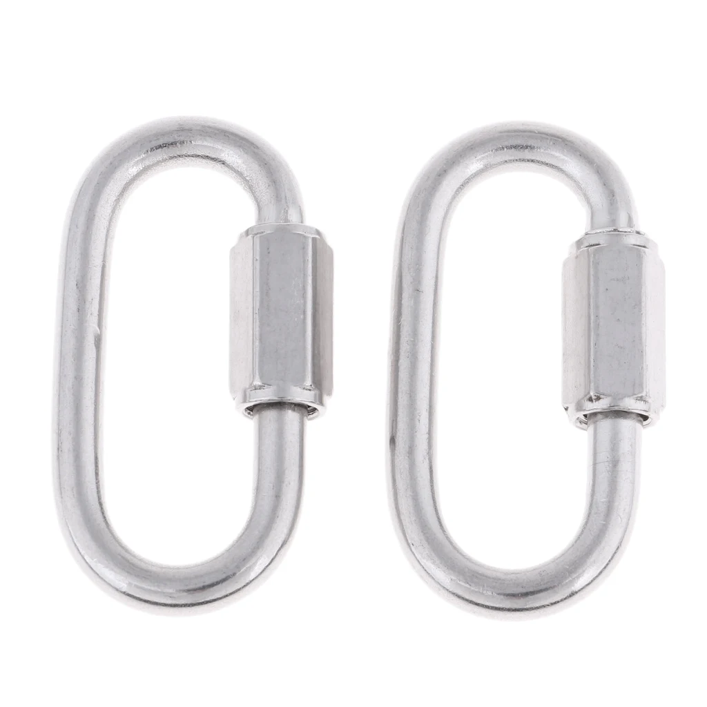 Perfeclan Lot 2 Scuba Diving Snorkeling Quick Link Clip Hook Keychain Carabiner Snap Chain Rope Connector