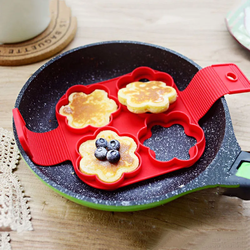 

4 Styles Silicone Nonstick Pancake Egg Ring Maker Pancakes Cheese Egg Cooker Pan Flip Eggs Mold Baking Accessories For Kitchen