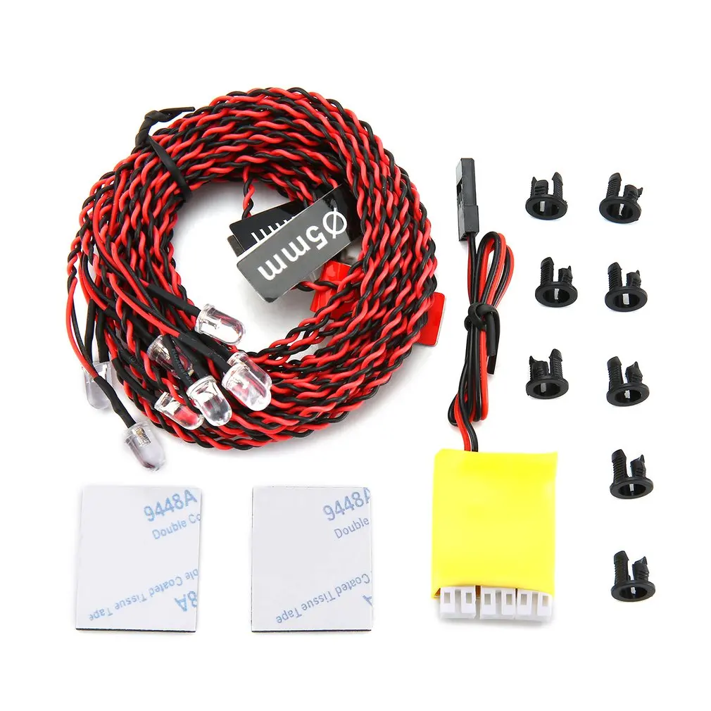 RC Drone Lights 8 LED Lighting System Kit Simulation Flashing Lights With Control Box Accessories For RC Airplane Helicopter