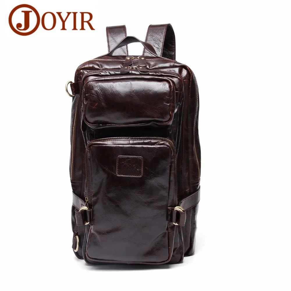 

Men's Genuine Leather Backpack Casual Day Pack Man Cow Leather Travel Bags Brand Laptop Bags Rucksack