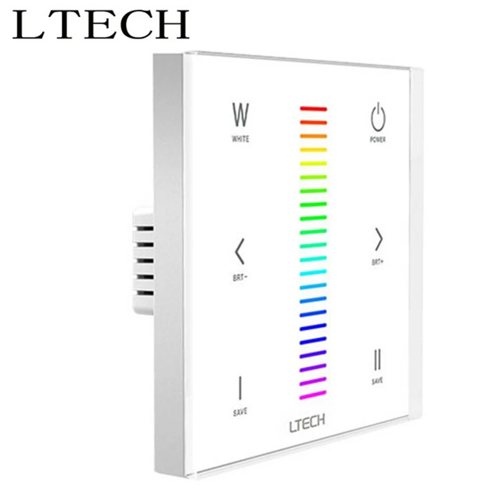 

LTECH E4 RGBW LED Wall Mount Touch Screen Dimmer DC12-24V Input 3A * 4CH Output RGBW Strip Panel Controller