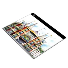 Елис Портативный USB питание ультра-тонкий A3 доска для рисования со светодиодами трафарет 3 Шестерни затемнения художника для рисования Рисование оригиналодержателя