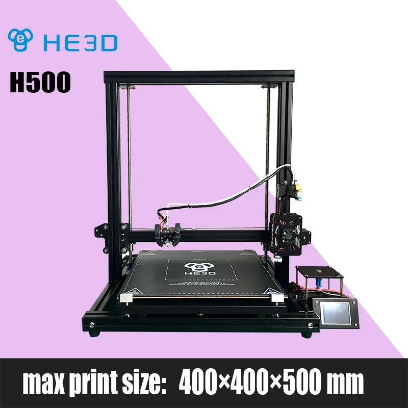 Presell HE3D newest DIY 3D printer H500 large printing size 400 400 500mm supporting continue to