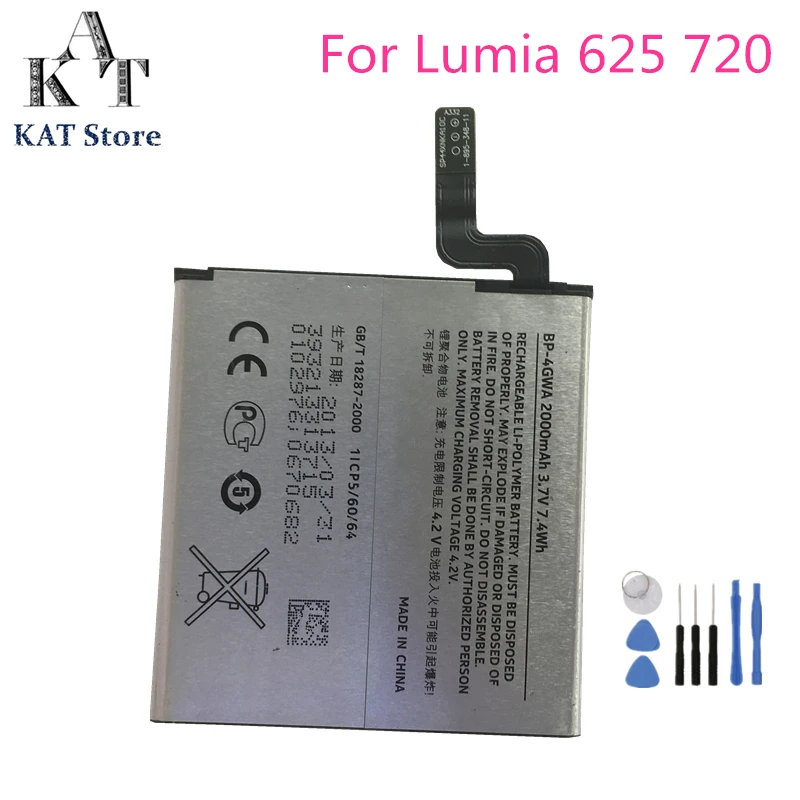 BP-4GWA 2000 мАч аккумулятор для телефона Nokia Lumia 625 Max 625H 720 720T RM-885 Замена батареи