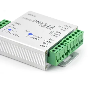 

DMX512 decoder WS2801 WS2811 5V 12V full color color DMX decoder controller