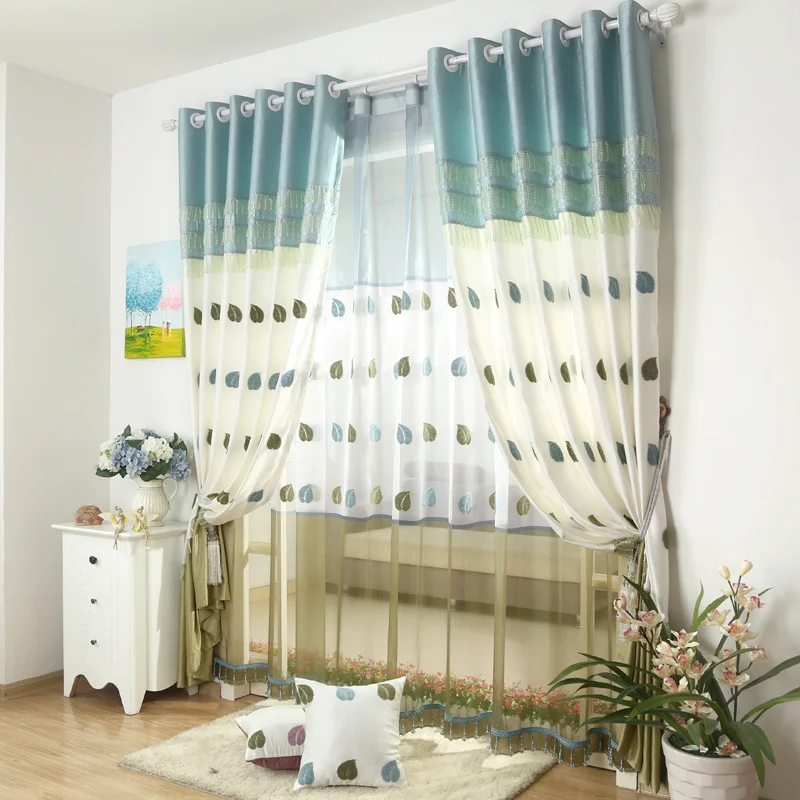 Luxurious Tulle For Living Room Country Yarn font b Curtains b font Rustic Chiffon font b