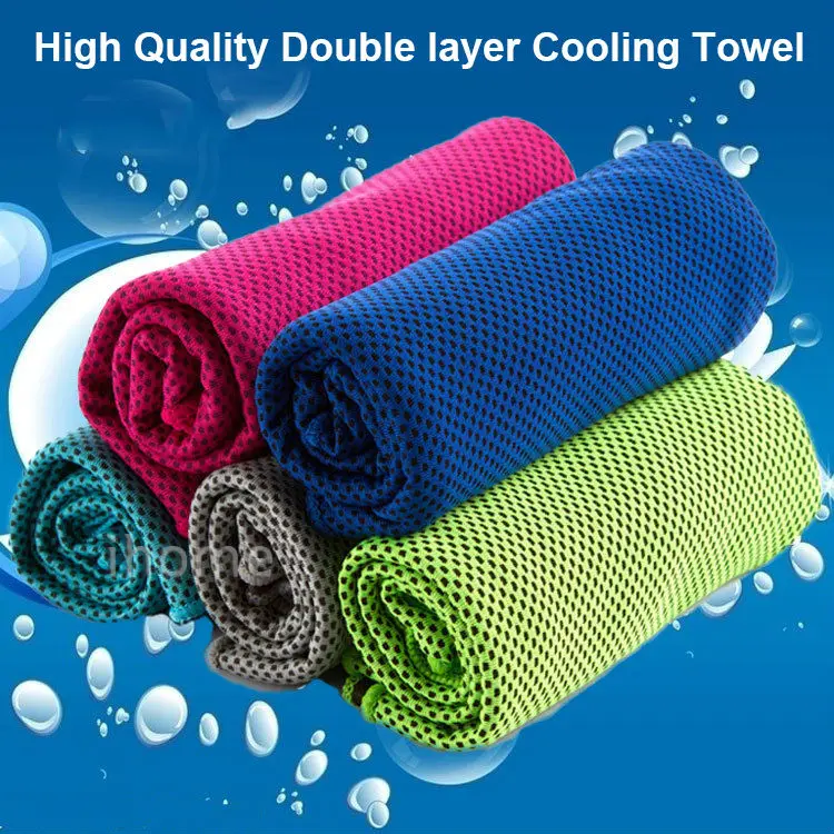 Microfiber Sports Cool Towel Soft Textile Ice Cool Bath Towels Summer GYM Yoga Outdoor Hip-hop Climber Bike Riding