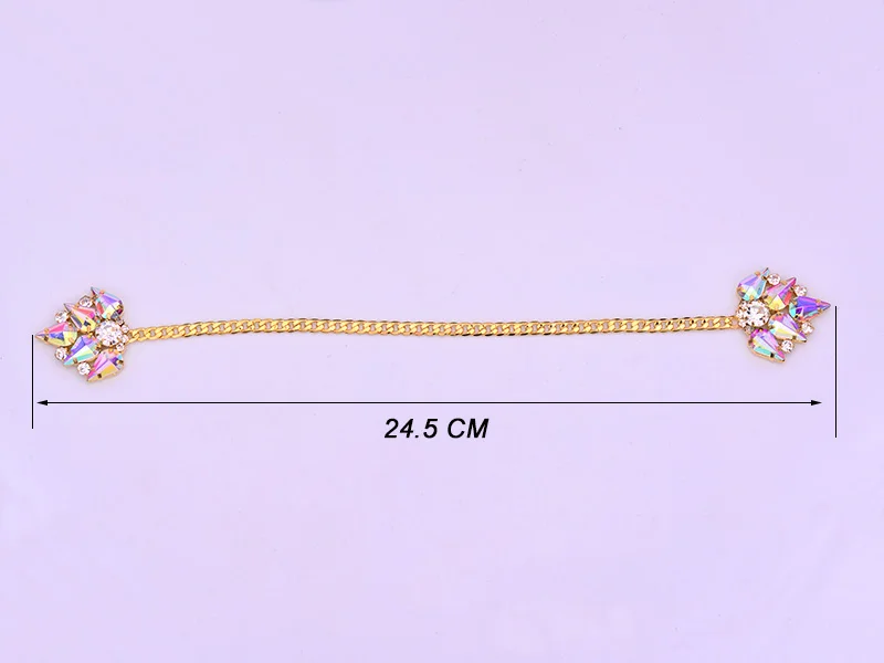 JUNAO 2 шт. 30 мм пришить розы AB стекло кристаллы цветок Стразы цепи Flatback аппликация из страз шитье хрустальных камней для одежды