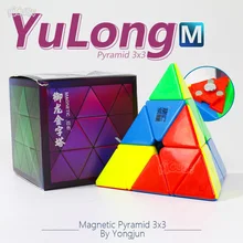 Yongjun Yulong M Магнитный куб Магическая Пирамида Pyraminxcube магический скоростной головоломка без наклеек игрушки для детей Cubo Magico