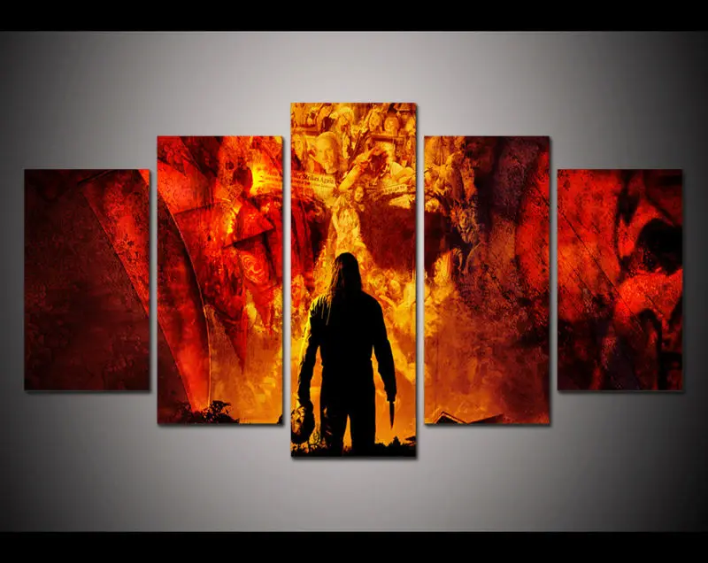 Print Framed michael myers halloween poster modern home decor wall art