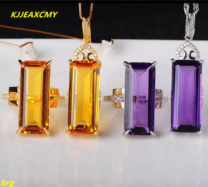 KJJEAXCMY Fine jewelry, 925 sterling yellow gold crystal set simple atmosphere ring + two pieces of pendant
KJJEAXCMY Fine jewelry, 925 sterling yellow gold crystal set simple atmosphere ring + two pieces of pendant