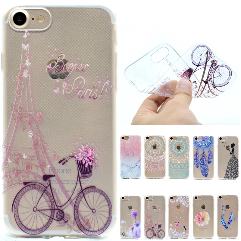 For Iphone7 Cute Cartoon Butterfly Girl TPU Soft Fundas