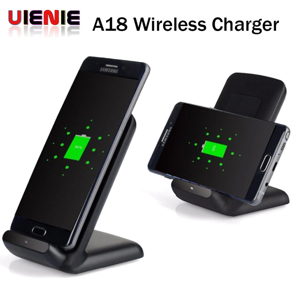 A18 10W Vertical Wireless Charger Holder LED Lights Fast