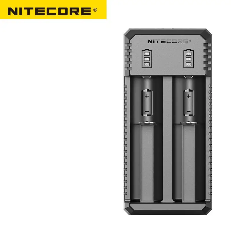 2019 новый NITECORE UI2 Портативный с двумя слотами USB Li Ion Батарея совместим 18650 16340 14500