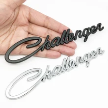 Antiniya emblema traseiro challenger de prata, emblema de carro para dodge chrysler mopar srt adesivos de decoração
