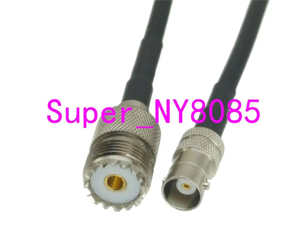 

RG58 UHF SO239 Female Jack to BNC Female Jack Straight RF Jumper pigtail Cable 6FT-20M
