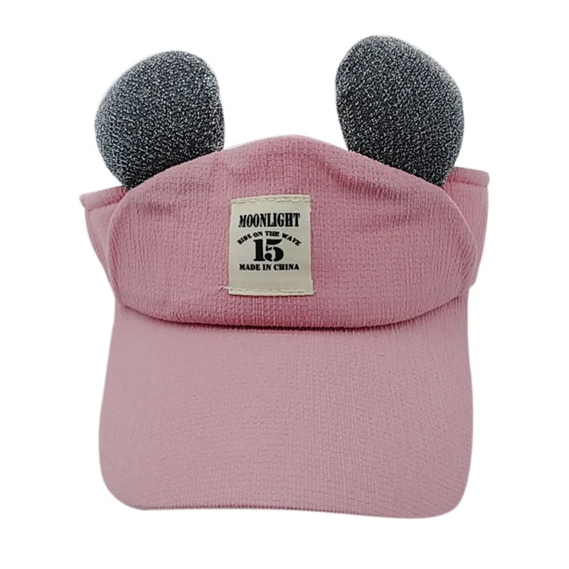 

Newborn Unisex Baby Girls Toddlers Cute Caps Empty Top Hat Summer Cute Ears Visor Sun Solid Printed Baseball Caps 0-3Y