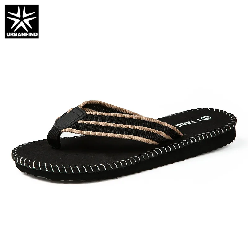 

URBANFIND Men Casual Slippers Flip Flops Size 39-44 Indoor Outdoor Shoes Male Fashion Home Non-slip Breathable Slippers