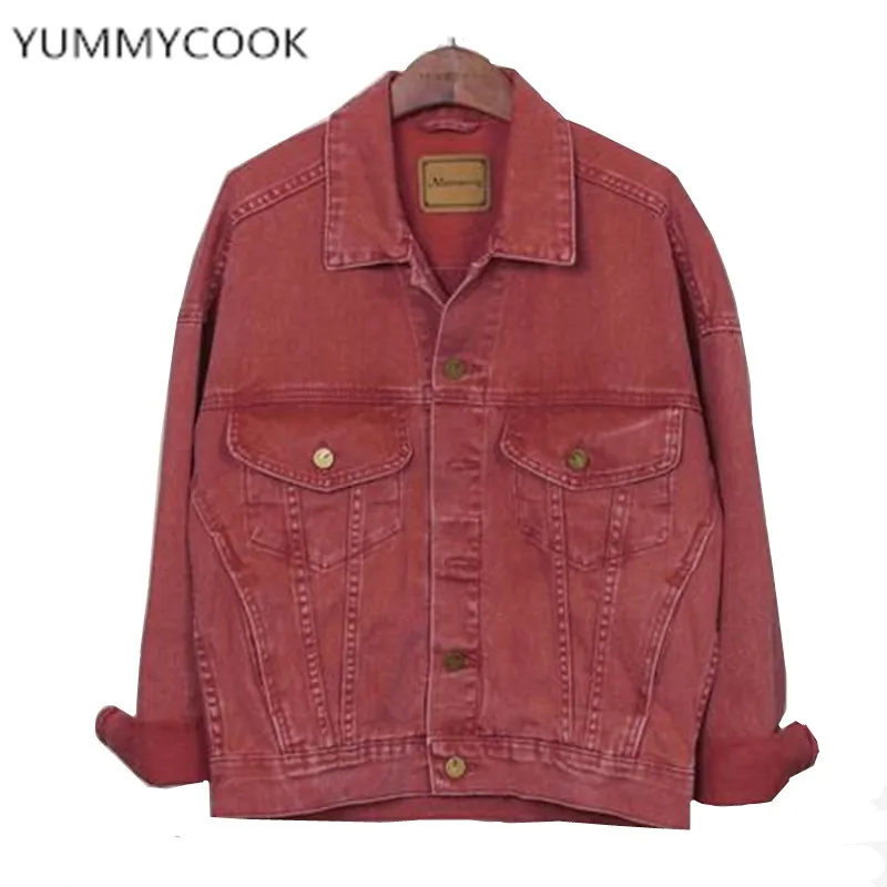 New spring and autumn Korean ladies denim jacket long sleeved loose