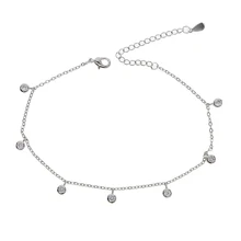 Модных ювелирных изделий золотого и серебряного цвета 7 шт. cz подвеска 21+ 5 см летние пляжные украшения cz цепь женский браслет ювелирные изделия