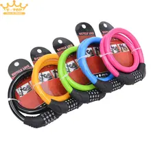 Cinco colores 4 Dígitos Contraseña Combinación de Ciclismo de Seguridad Para Bicicleta de Bloqueo de La Cadena de Cable de Alambre de Acero