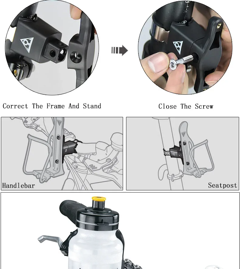 Topiak, велосипедный сиденье руль, клетка для бутылки с водой, адаптер для крепления, класс, держатель для бутылки для велосипеда, адаптер, поддержка TCM01