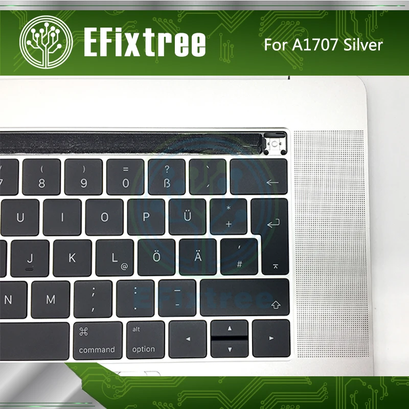 Чехол A1707 Topcase C с клавиатурой Немецкая раскладка для Macbook pro 15 дюймов topcase Silver EMC 3162