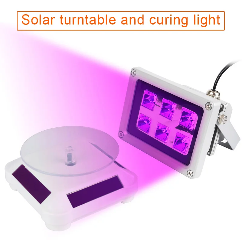 

60W Photosensitive Resin Curing Lamp with Solar Rotating Platform Kit for 3D Printer SLA DLP EM88