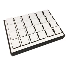 Качество дизайн ювелирных изделий Витрина 24 для серьги подвеска держатель черный белый бархат Сделано