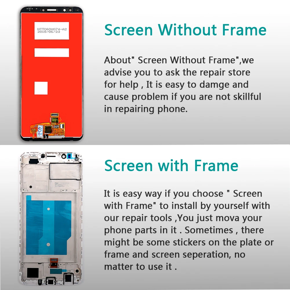 Huawei Y7 /Y7 Pro /Y7 Prime ЖК-дисплей с сенсорным экраном 5,99 дюйма дигитайзер сборка рамка со стеклянными инструменты для пленки